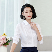 衬衫女长袖职业白色，春秋衬衣修身工作服显瘦正装，韩版ol长袖气质