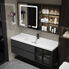 现代简约智能浴室柜组合实木，卫生间陶瓷一体，盆洗手洗脸洗漱台套装