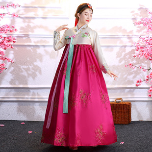 改良韩服女韩国舞蹈服装，朝鲜新娘民族表演服古装，嫁衣传统婚宴礼服