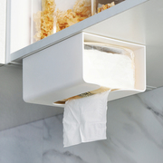 倒挂厨房纸巾盒家用免打孔壁挂式纸巾架浴室卫生间，厕所抽纸厕纸盒