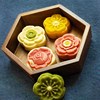 中式绿豆糕点月饼模具花朵和果子，凤梨酥立体木质蒸糕面压花神器