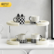 杯架高级感轻奢，家用杯子展示架餐桌台面奶油风，茶杯水杯架子置物架
