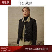 致知ZHIZHI 桑子颖 棉服外套女士2023秋季时尚短款设计感白色
