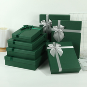 盒空盒子生日礼物包装盒简约围巾，衣服礼盒高档绿色，小清新定制