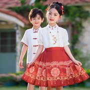 幼儿园班服夏装大班六一毕业班，幼稚园61裙子短裙polo衫春夏季统一