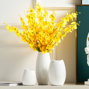 现代简约落地客厅创意插花摆件家居装饰品陶瓷干花花瓶花艺摆设