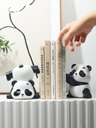 创意熊猫书挡可爱摆件，书房卧室桌面装饰品，书立书架送生日礼物男女