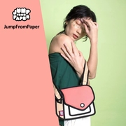JumpFromPaper 标准款西瓜红肩背包夏季斜挎包嘻嘻包 可爱二次元