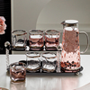 玻璃水杯套装轻奢家用客厅，待客高级感耐热水壶茶杯水具套装置物架