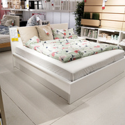 宜家床马尔姆 板式床简约双人床1.5/1.8米高箱床储物床气动气压床