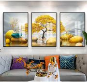 北欧轻奢客厅装饰画沙发背景墙卧室挂画现代简约三联餐厅壁画麋鹿