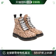 香港直邮monnalisa女童豹纹靴子，童鞋
