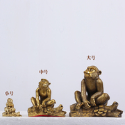 皇轩 铜猴摆件猴子风水家居工艺品装饰品摆设 吉祥物十二生肖猴