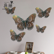铁艺壁挂室内墙上装饰品创意客厅铁艺蝴蝶金属墙饰