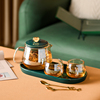 英式下午茶具玻璃花茶壶，茶杯套装家用耐高温泡茶器功夫茶泡茶壶
