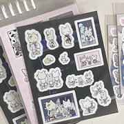  韩国 Arsene 漫画猫咪可爱防水贴纸 ins风手机贴纸手帐装饰
