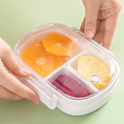 日本保鲜饭盒微波炉加热专用保鲜分隔型便当学生餐盒上班族水果盒