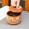 紫砂茶叶罐半斤装陶瓷普洱醒茶罐干果密封罐小号家用储物罐收纳盒