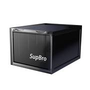 supbro黑色鞋盒收纳盒透明时尚，潮人鞋柜sneakers鞋子收纳鞋墙