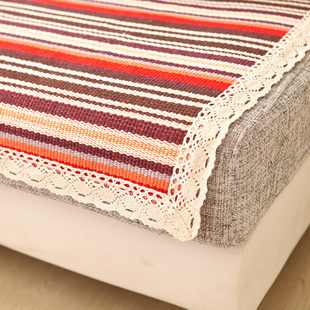 简约现代粗布沙发垫四季通用防滑组合沙发坐垫，棉麻沙发垫布巾