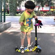 运动伙伴滑板车儿童，2-3-6-8岁闪光三轮折叠小孩，踏板车滑步车宝宝