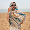 民族风夏季防晒沙漠，旅游披肩海边沙滩丝巾，薄款度假围巾披肩百搭女