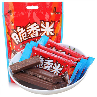 脆香米巧克力120g*2袋装牛奶口味袋装糖果儿童零食小吃
