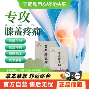 九芝堂艾草膝盖贴艾灸关节疼痛贴保暖发热肩颈腰椎热敷专用帖神器