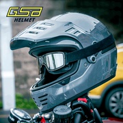 GSB摩托车复古头盔男女碳纤维全盔机车3C玻璃钢纤维四季通用V73
