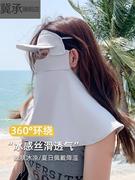 2023防晒面罩女夏季防紫外线，冰丝全脸脸，基尼开车面纱遮阳口罩