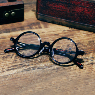 复古文艺眼镜框男女圆形眼镜架板材vintage潮小圆框眼镜架近视镜