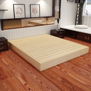 实木硬板床垫架子1.5米双人1.8米地台床榻榻米硬席梦思排骨架木板