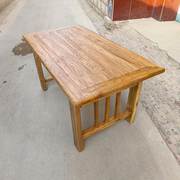 老榆木门板茶桌复古原木家具，禅意风化旧实木，餐桌长方形餐桌家用