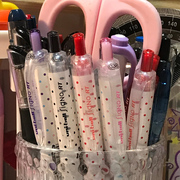 日本uni三菱中性笔umn-138学生用彩色水笔，0.38按动黑红水性笔文具