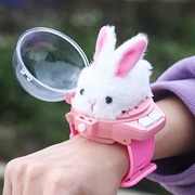 网红小白兔遥控手表小汽车电动毛绒白兔女孩女童礼物3岁6男孩玩具