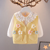 女宝宝春秋装1-2-3岁女童长袖上衣，两件套8-9个月婴儿衣服套装