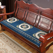 欧式沙发垫中式实木沙发坐垫，单三人(单三人，)座垫冬季加厚红木质沙发垫防滑