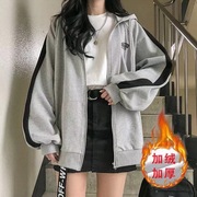 16秋冬装加厚加绒卫衣女15初中学生14岁外套少女装12大童上衣服13