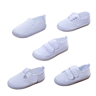 六一小白鞋男女学生白色帆布鞋，幼儿园室内运动会，表演体操舞蹈球鞋