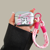 粉色线条小狗airpodspro2保护套适用苹果蓝牙耳机壳2代磨砂电镀3代硅胶pro卡通可爱女生1代套全包防摔软