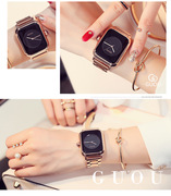 款长方形糖果表盘手表士气钢带，手表女时尚石英，8mm普通国产腕表