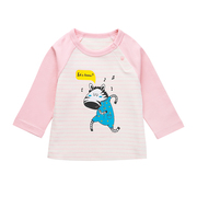 宝路易斑马图案，婴童幼童儿童童装圆领，t恤上衣1130005x