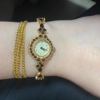 日本agete阿卡朵手表女天然石榴石手链式mini盘日系女士复古腕表