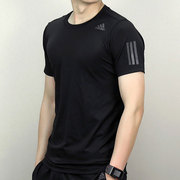 阿迪达斯短袖男2022夏季运动服速干半袖黑色，体恤男士t恤h59885