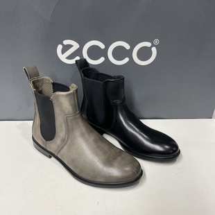 ECCO爱步女靴短筒切尔西靴低跟烟筒靴瘦瘦靴英伦261893触感