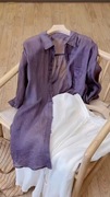 0446高级感中长款紫色防晒衬衫夏季薄款别致慵懒风气质休闲上衣女