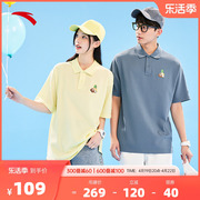 安踏短袖polo衫男女同，款2024夏季休闲修身翻领上衣152328150