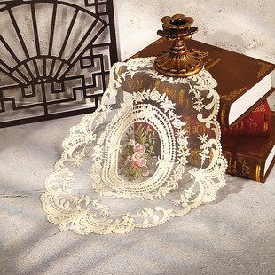 ins复古法式蕾丝绣花桌垫餐垫田园欧式柜子装饰拍照装饰氛围道具