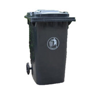 阿斯卡利 棕色240L塑料垃圾桶 240升黑色大号小区户外环卫垃圾桶