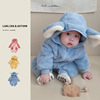 sissi宝宝韩版洋气婴儿，秋冬装动物造型，连帽爬服连体衣毛绒保暖衣